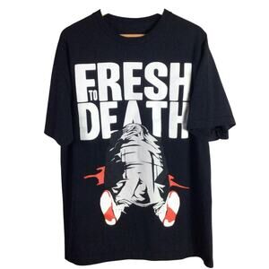 Vintage Fresh To Death Shoes Streetwear T Shirt Black XL